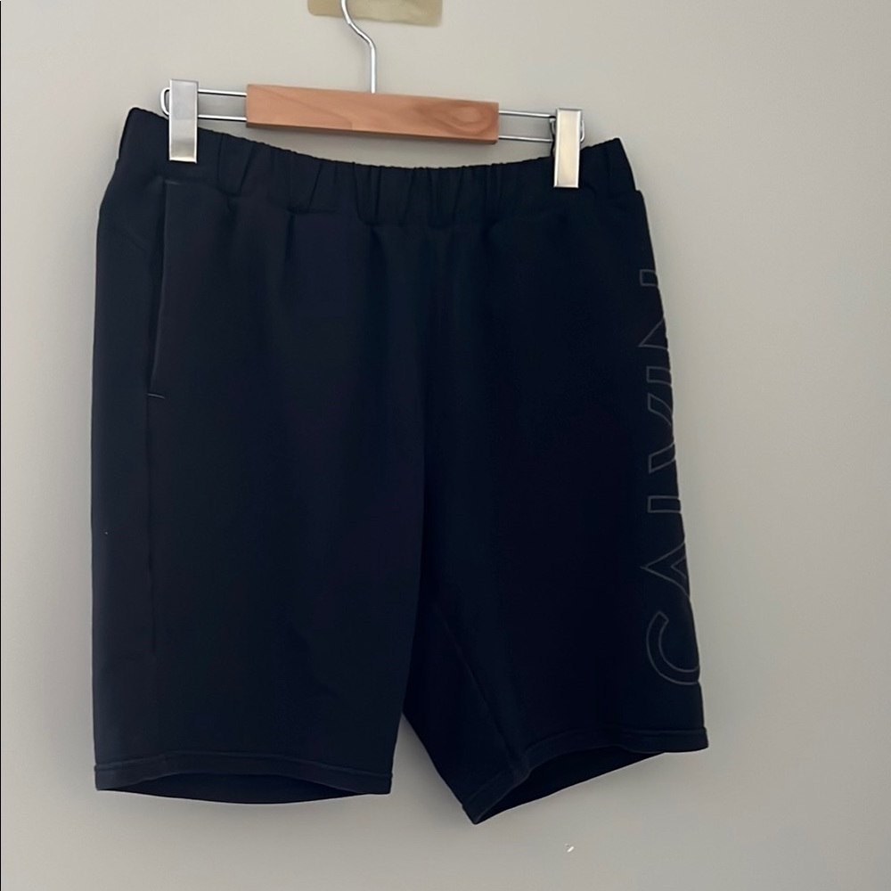 Calvin Klein Black Athletic Shorts with Elastic Waistband